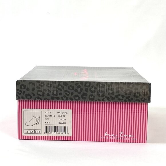 New Me Too Zarita Black Suede Leather Chelsea Ankle Boot 8.5 - Picture 9 of 9